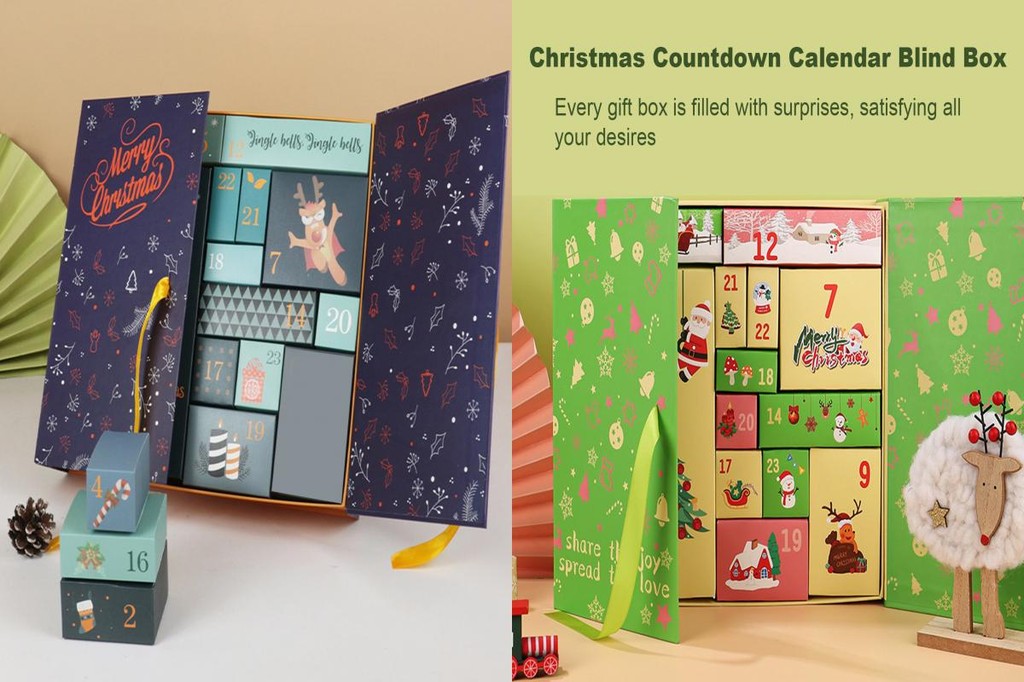 GRE Empty Advent Calendar Box Christmas Countdown Box Diy Christmas ...