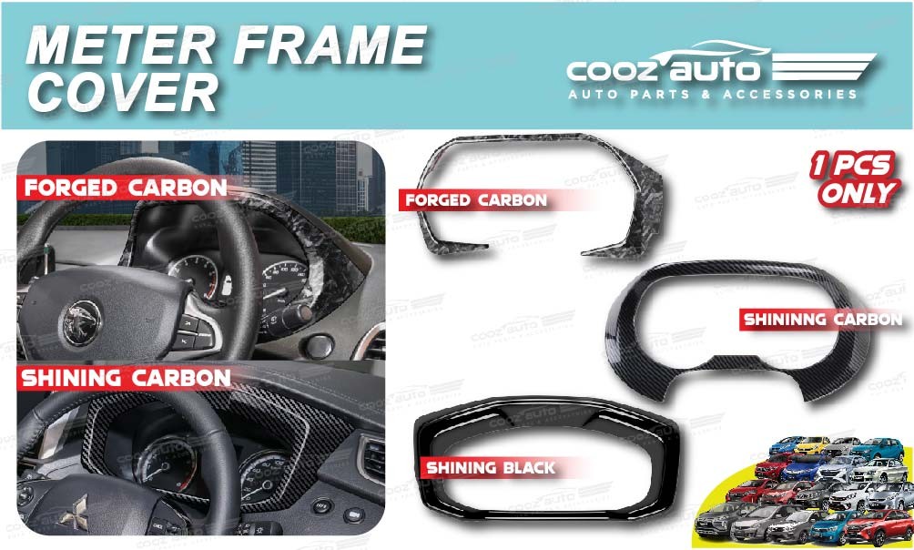 Perodua Proton Car Meter Frame Cover Carbon Fiber Glossy Black Bezza ...