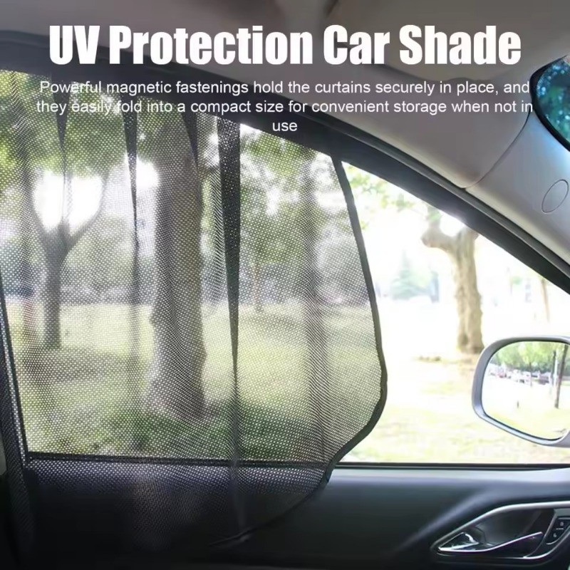Mesh Curtain Protector Cover - Magnetic Car Window Shades - Sun Shade ...