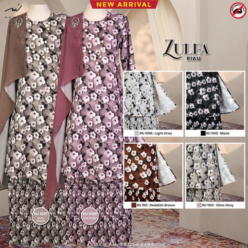 Kurung Riau Zulfa By Mewah Exclusive - [Set Baju dan Kain] Muslimah ...