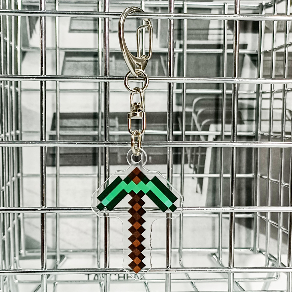 My World Keychain Minecraft Pendant Acrylic Keychain Undead Totem Lava ...