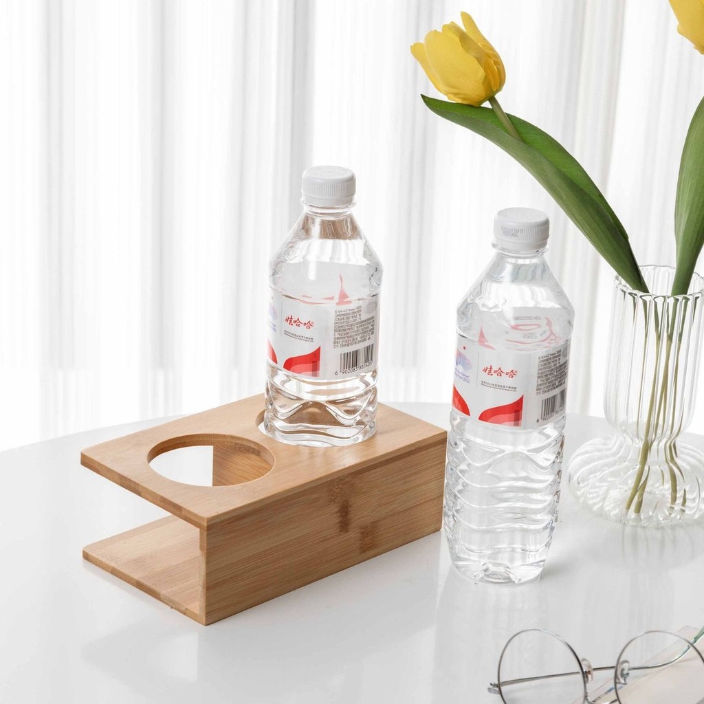 Bamboo Mineral Water Storage Rack Hotel And Inn Free Drink Cup Holder ...
