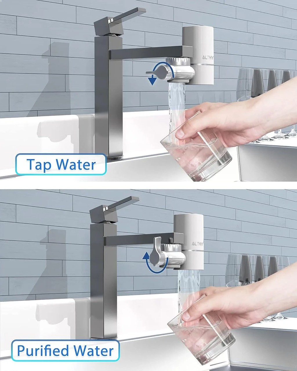 Vortopt Faucet Tap Water Filter Purifier System, Reduces Lead, Chlorine ...