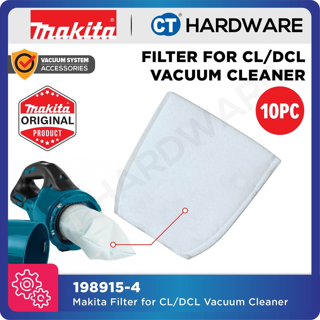 Makita 198915-4 Original Vacuum Cleaner Filter for CL/DCL Series - 10PC ...