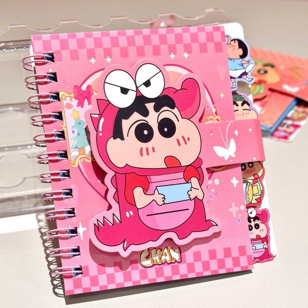 Crayon Shin-Chan A7 High-Value Coil Book Velcro ins Style Cartoon Cute ...