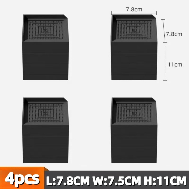 4Pcs L-shape Bed Foot Increase Table Height Raiser Furniture Sofa ...