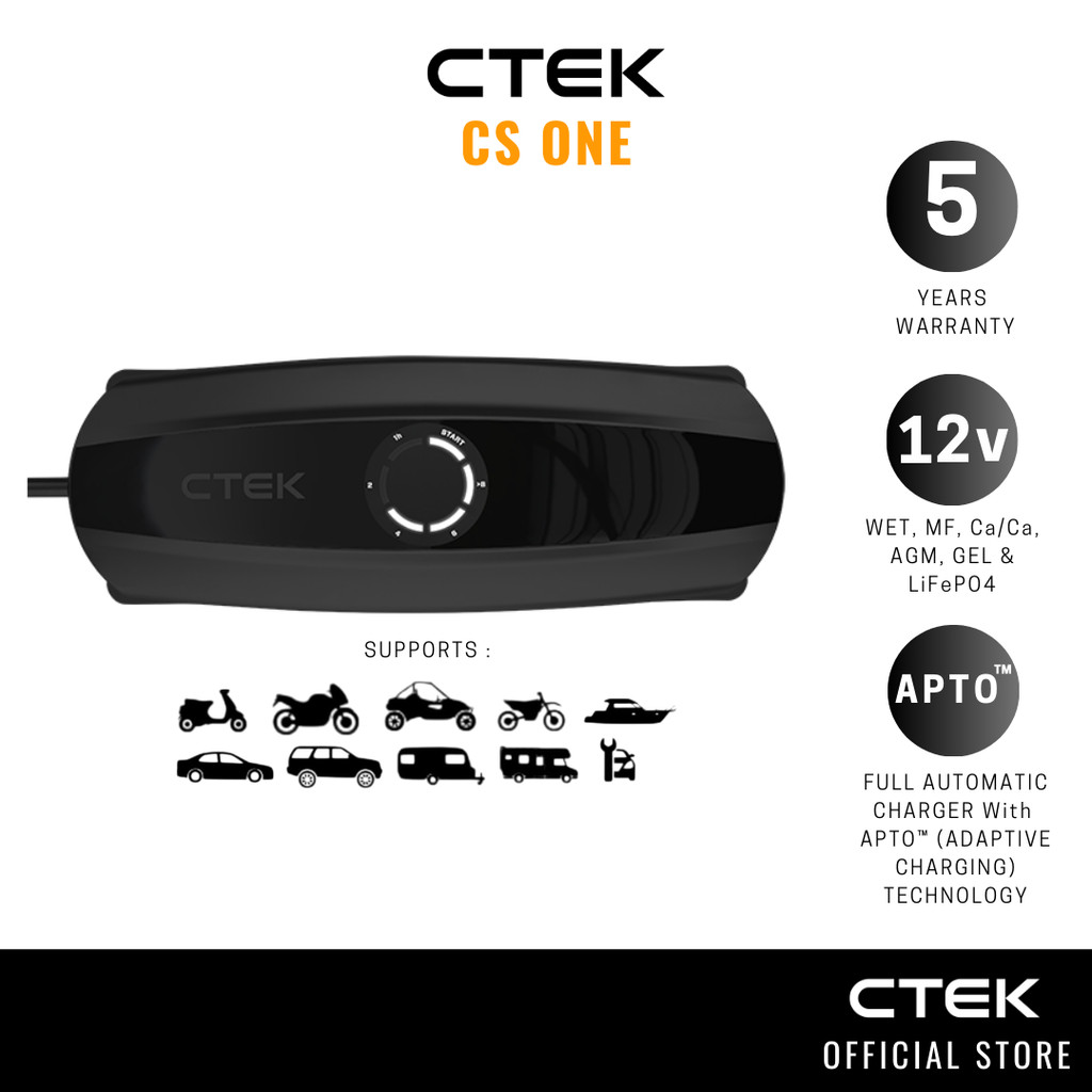 CTEK 40-131 CS One UK Car Battery Charger | Shopee Malaysia