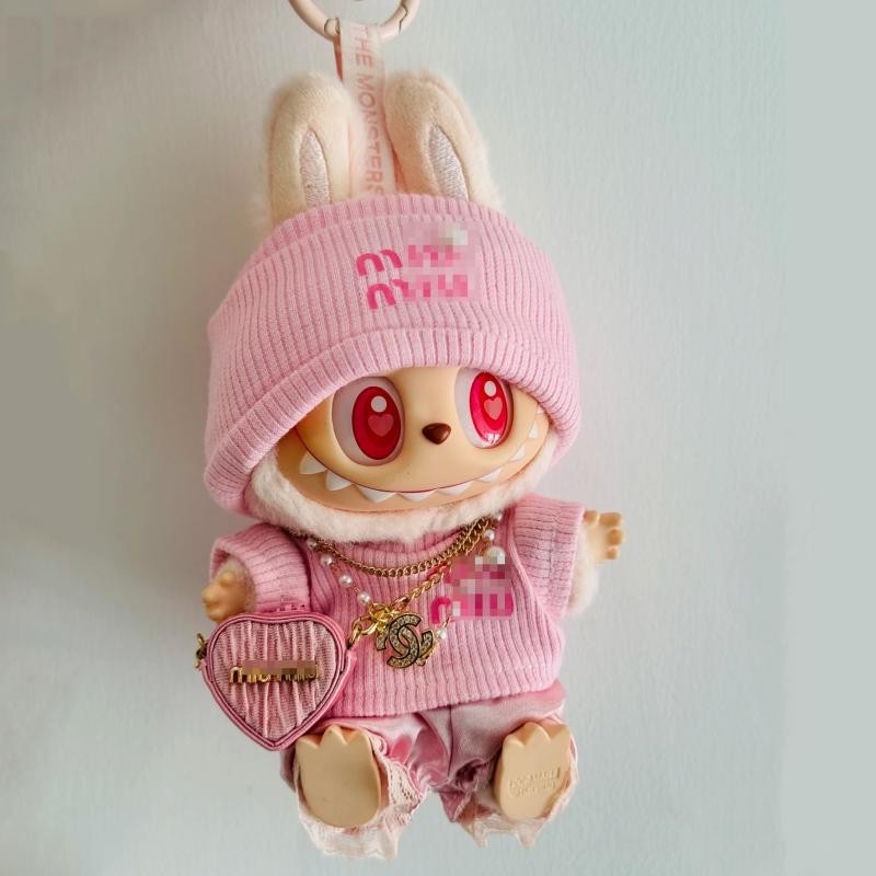 Mini V1 V2 Labubu Doll Clothes Outfit Accessories Striped Sweater main image 1