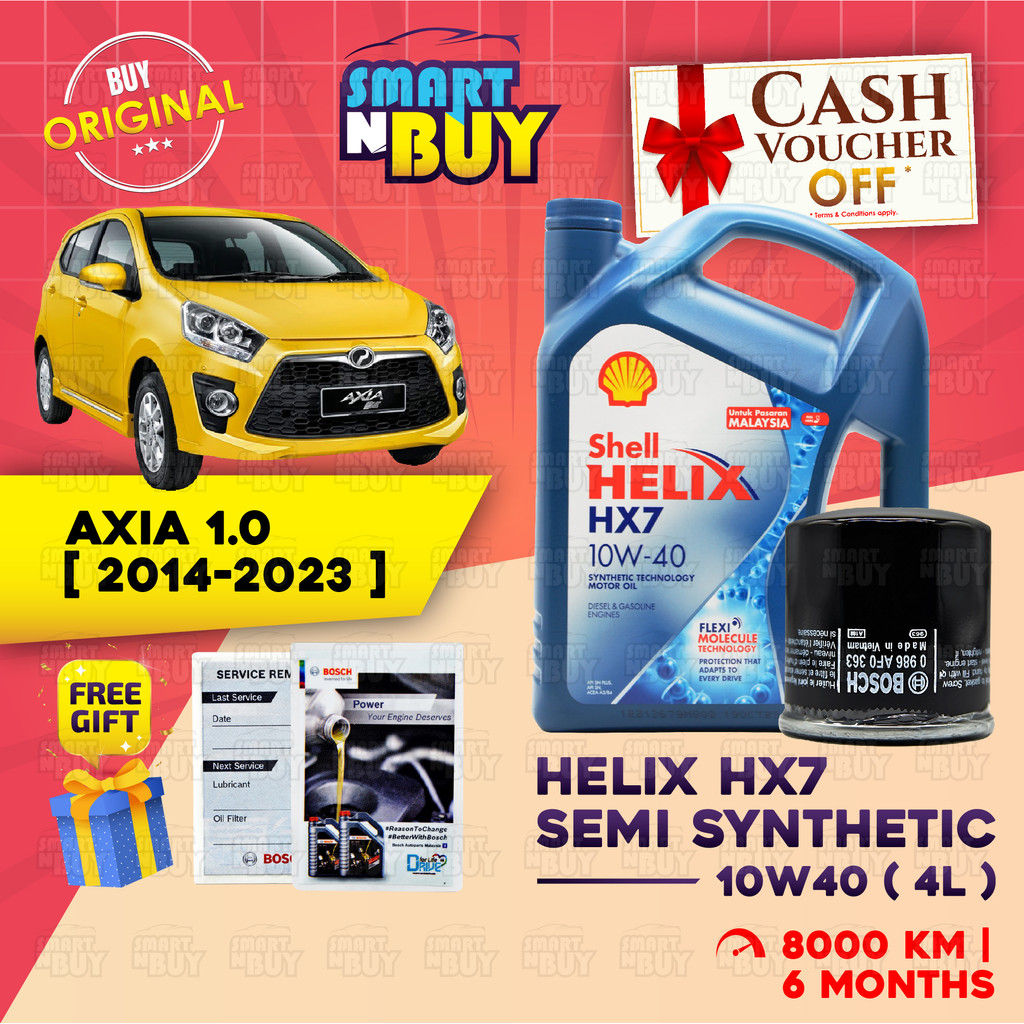Shell Engine Oil 10W40 Semi Synthetic Original Minyak Hitam Kereta ...