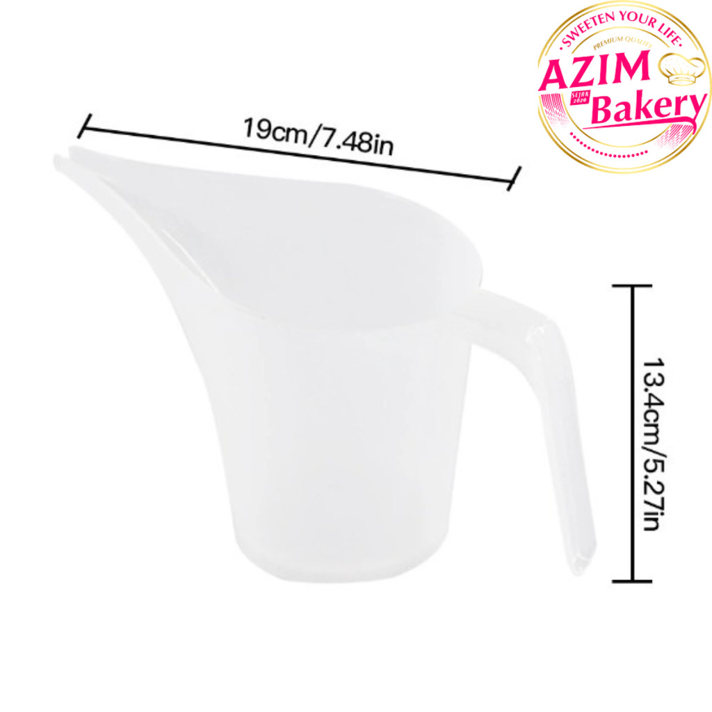 Long Spout Funnel Pitcher Transparent Cake Making Measuring Cup By Azim ...