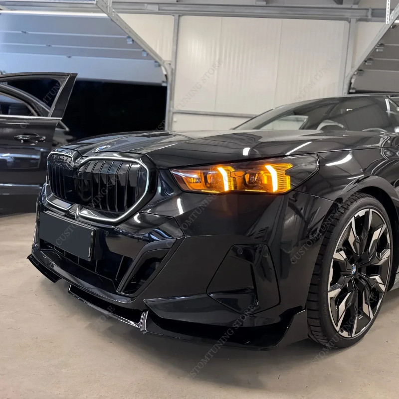Frontspoiler Lippe Für BMW 5er I5 G60 G61 M Sport Ab 2024 - Schwarz Glänzend/Karbonoptik