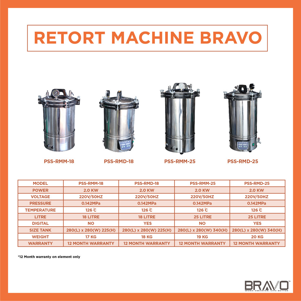 SS Retort Machine Digital Auto/ Manual 18L & 25L [Mesin Retort Makanan ...