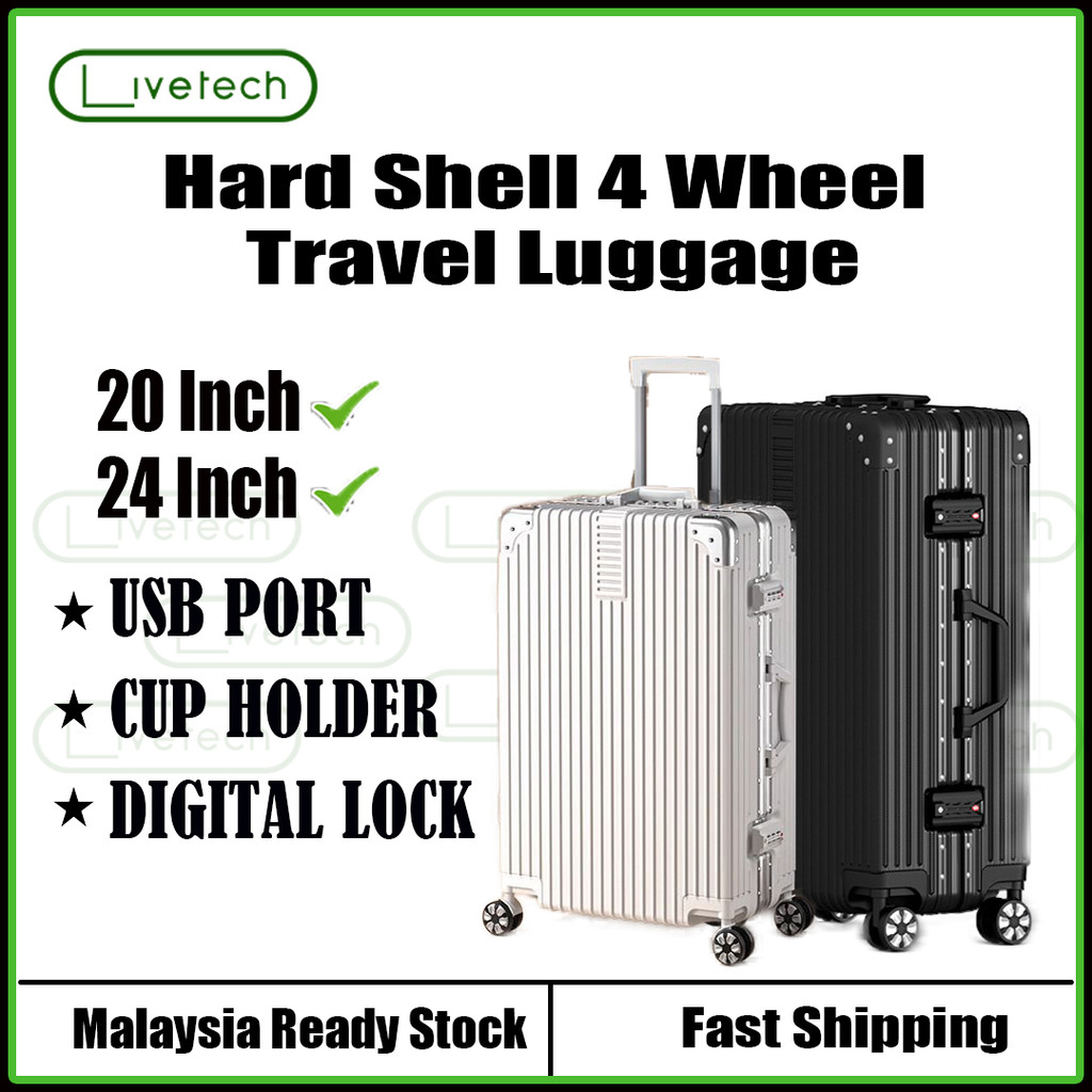 LiveTech Premium Luggage Bag Set (20" + 24") Inch ABS Hard Case