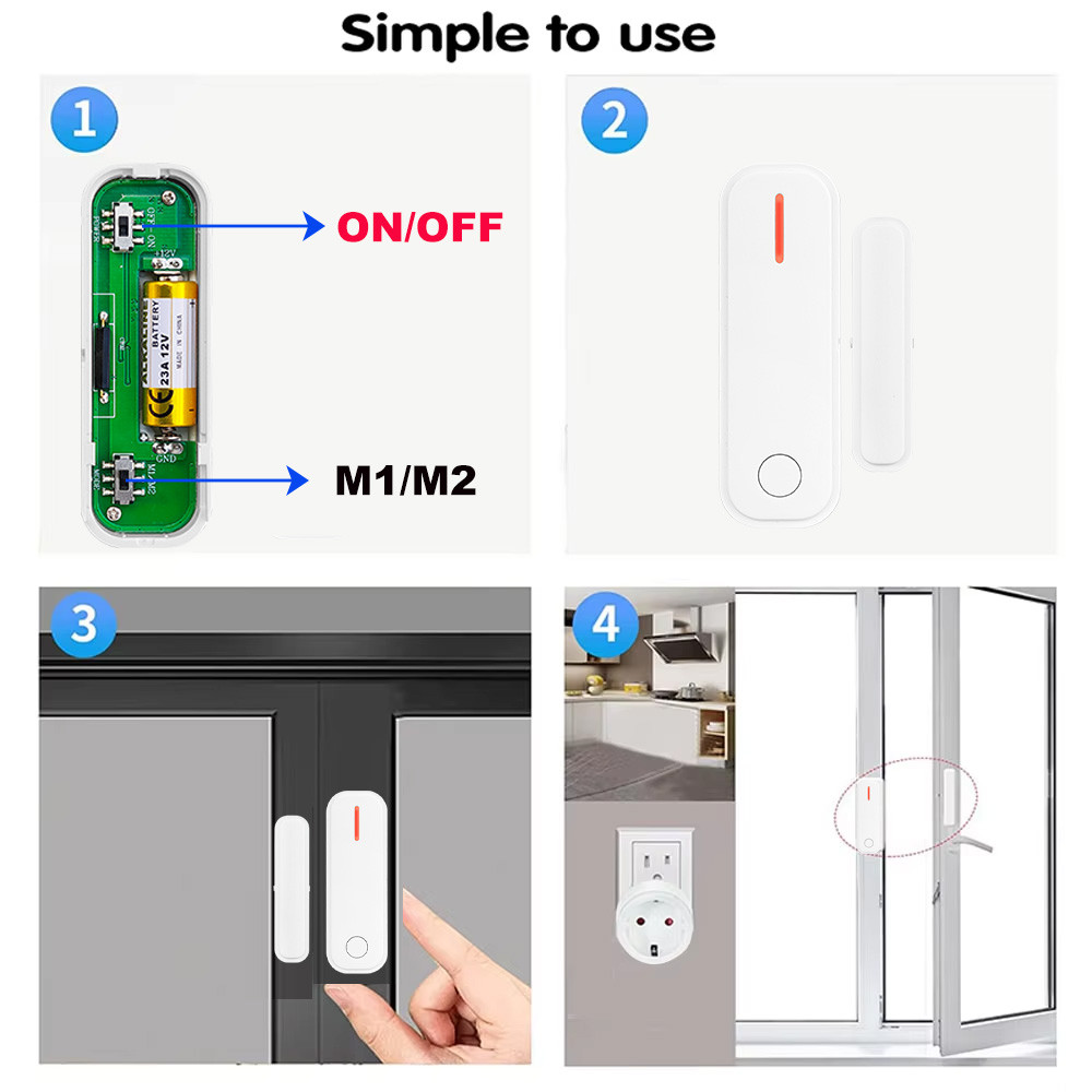 Wireless Window Door Sensor Contact Light Switch AC110V 220V 2000W ...