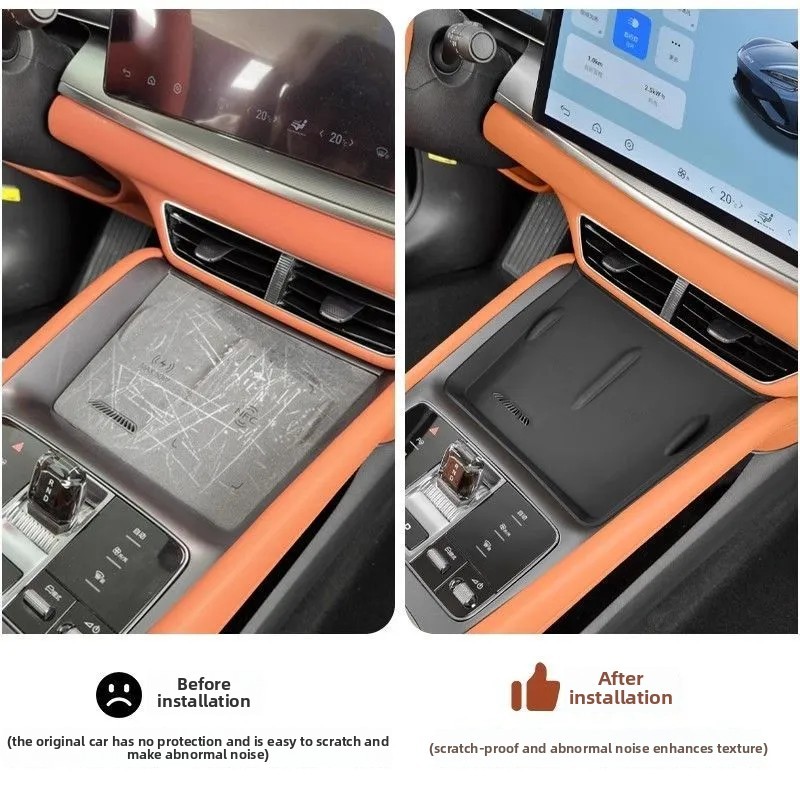 Wireless Charging Silicone Panel Car Interior Modification Dustproof ...