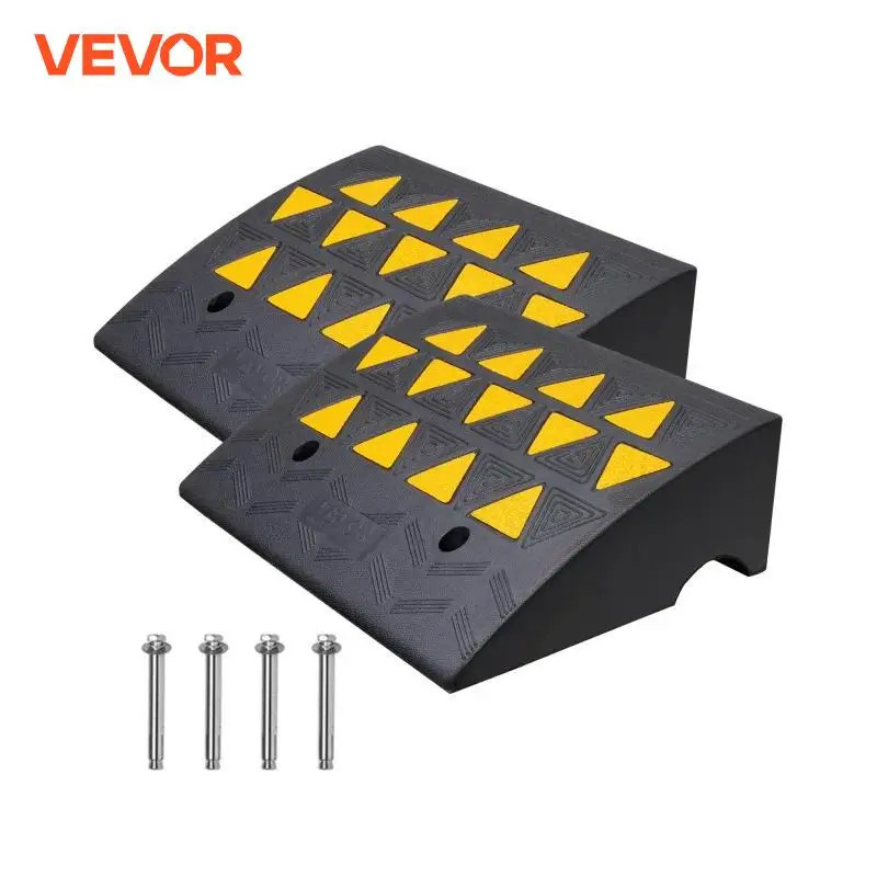 VEVOR 1/2 Pack Rubber Curb Ramp Rise Heavy Duty Threshold Driveway ...