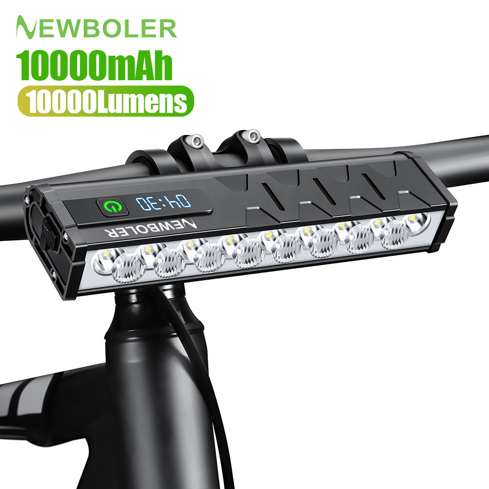 NEWBOLER 10000 Lumens Bicycle Light 10000mAh Set USB Rechargeable