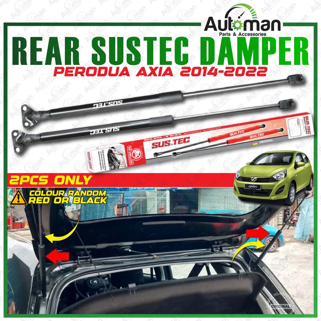 SUSTEC Perodua Axia 14-22 Rear Hood Damper Bonnet Gas Lifter Twin Strut ...