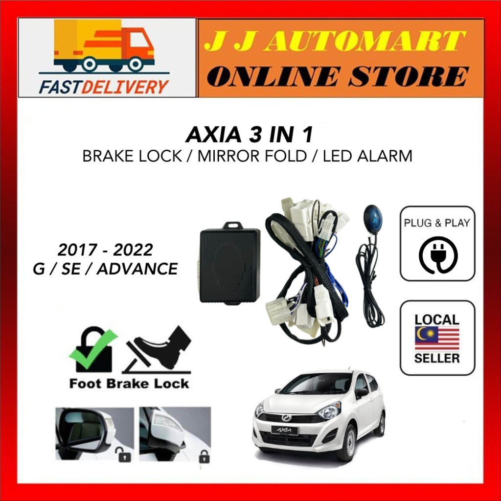 Perodua Axia 2017 Above Foot brake lock system auto mirror fold led ...