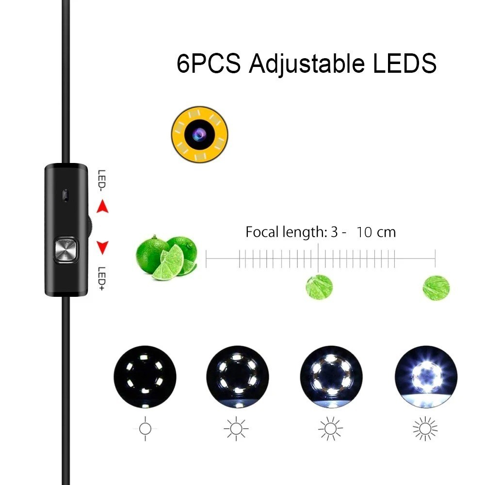 New 5.5mm Sewer Industrial Endoscope Waterproof Piping Endoscopy Mini