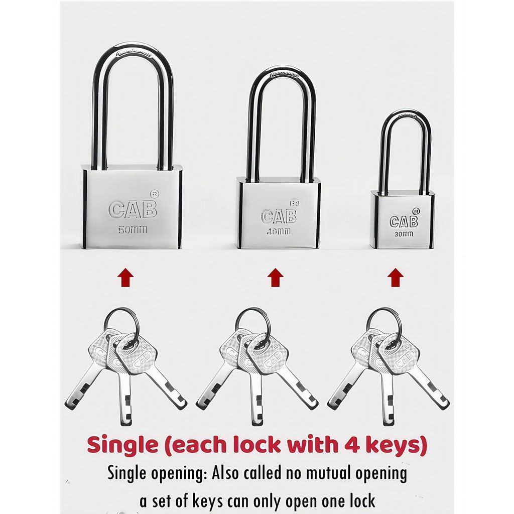 High Security Padlock Stainless Steel Heavy Duty Brass Durable Safety ...