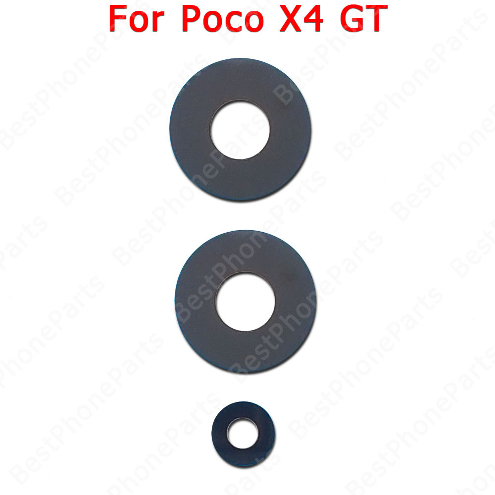 Original Back Camera Glass For Xiaomi Poco X3 X4 X5 X6 Nfc Gt Pro 5g Rear Lens With Frame Spare 2613