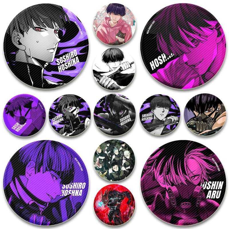 Badges Sac à Dos Pins Manga 9 Pcs Ghost Slayers Tinplate Badge Anime