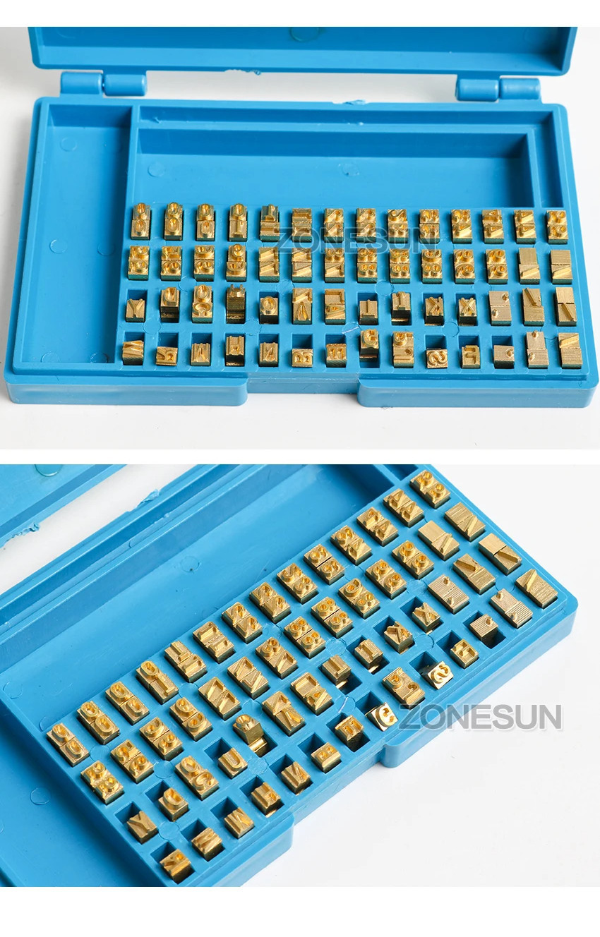 ZONESUN Alphabet Letter Set Brass Stamps Replacement Letters for ...