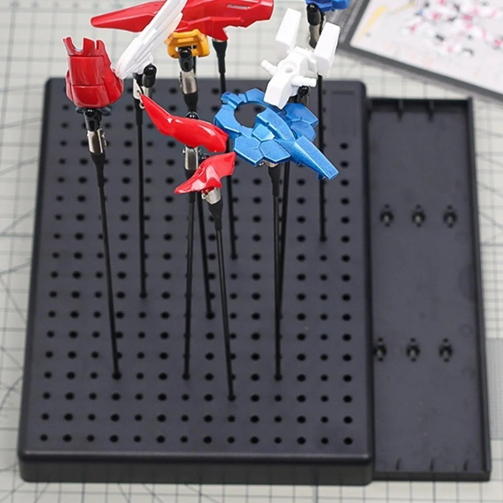 10pcs Clips Model Painting Base Kit with Storage Box Holder Crocodile ...