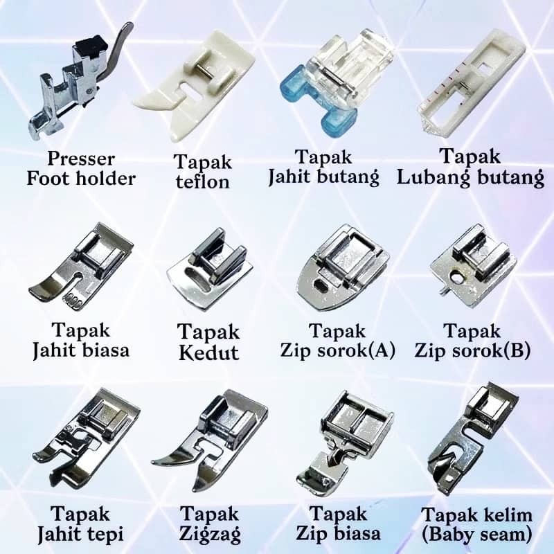 Tapak Mesin Portable/ Portable Sewing Machine Presser Foot ...