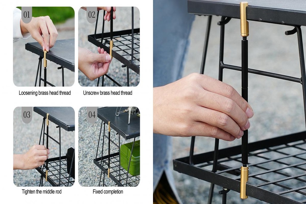 Mesh Table Connector Rod Folding Table Connector Rod Adjustable ...
