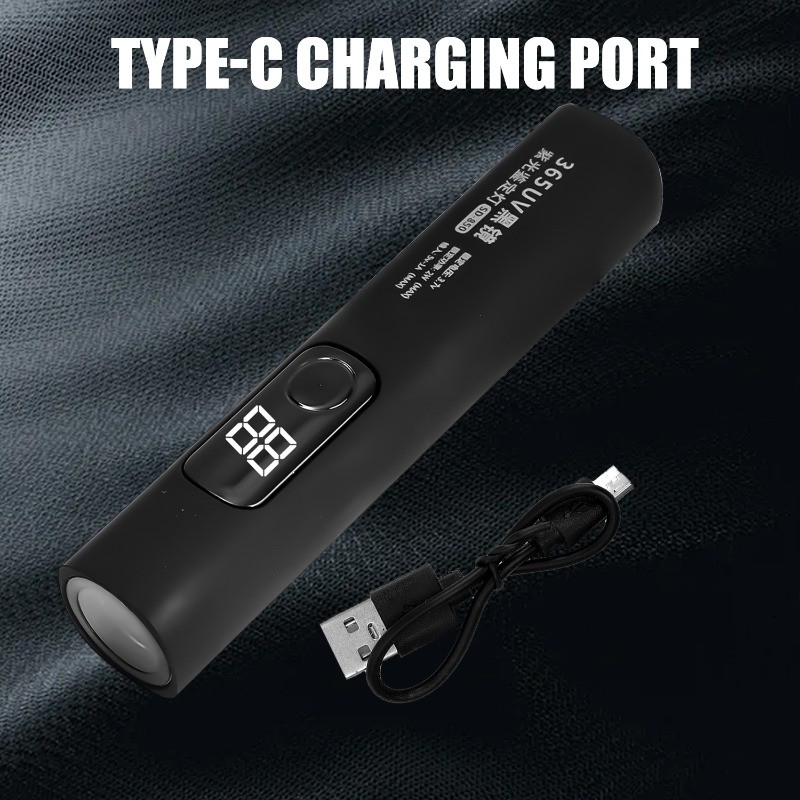 Type-C Charging Ultraviolet Torch UV365 Zoomable Digital Display ...