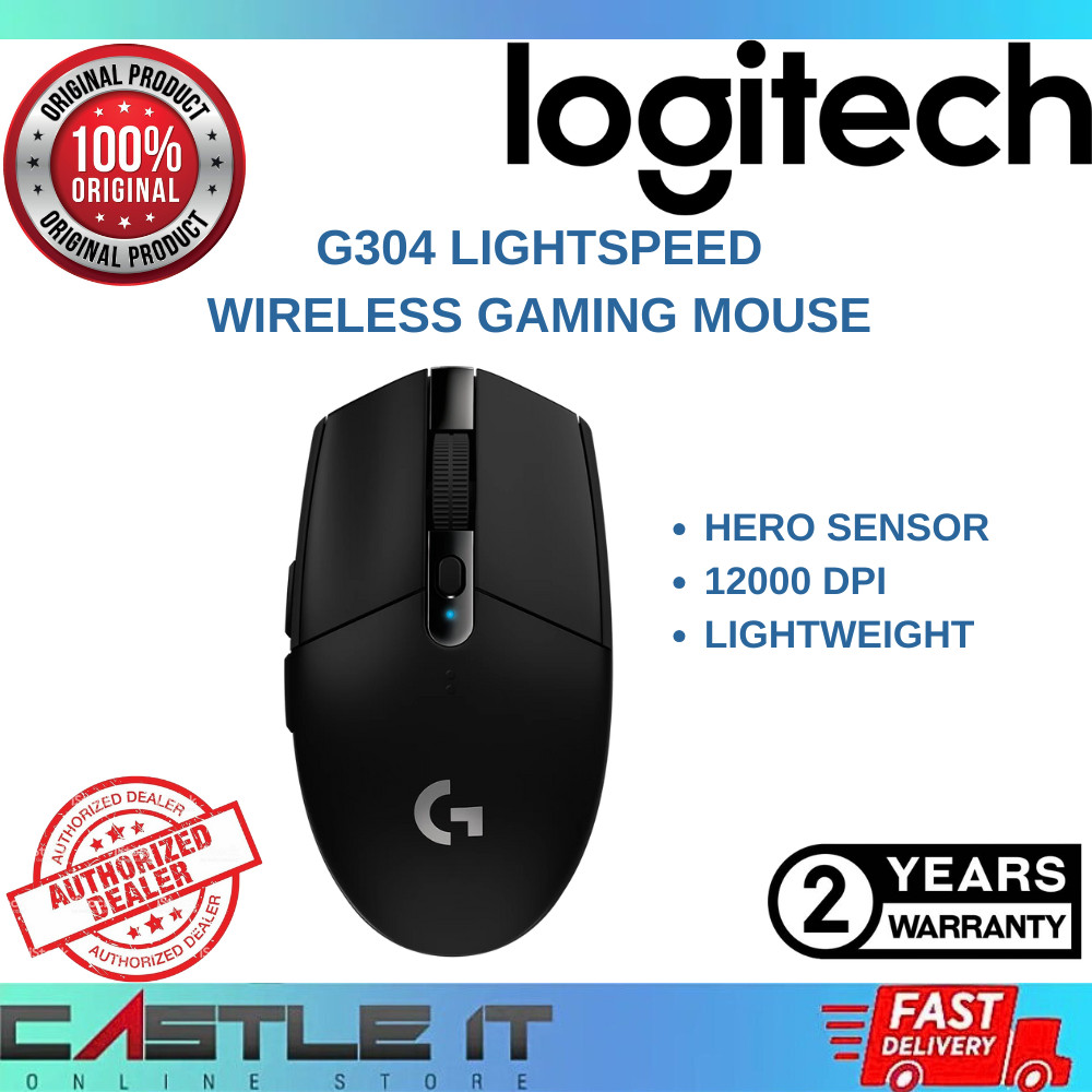 Logitech G304 Lightspeed Wireless Gaming Mouse HERO Sensor 12000DPI ...