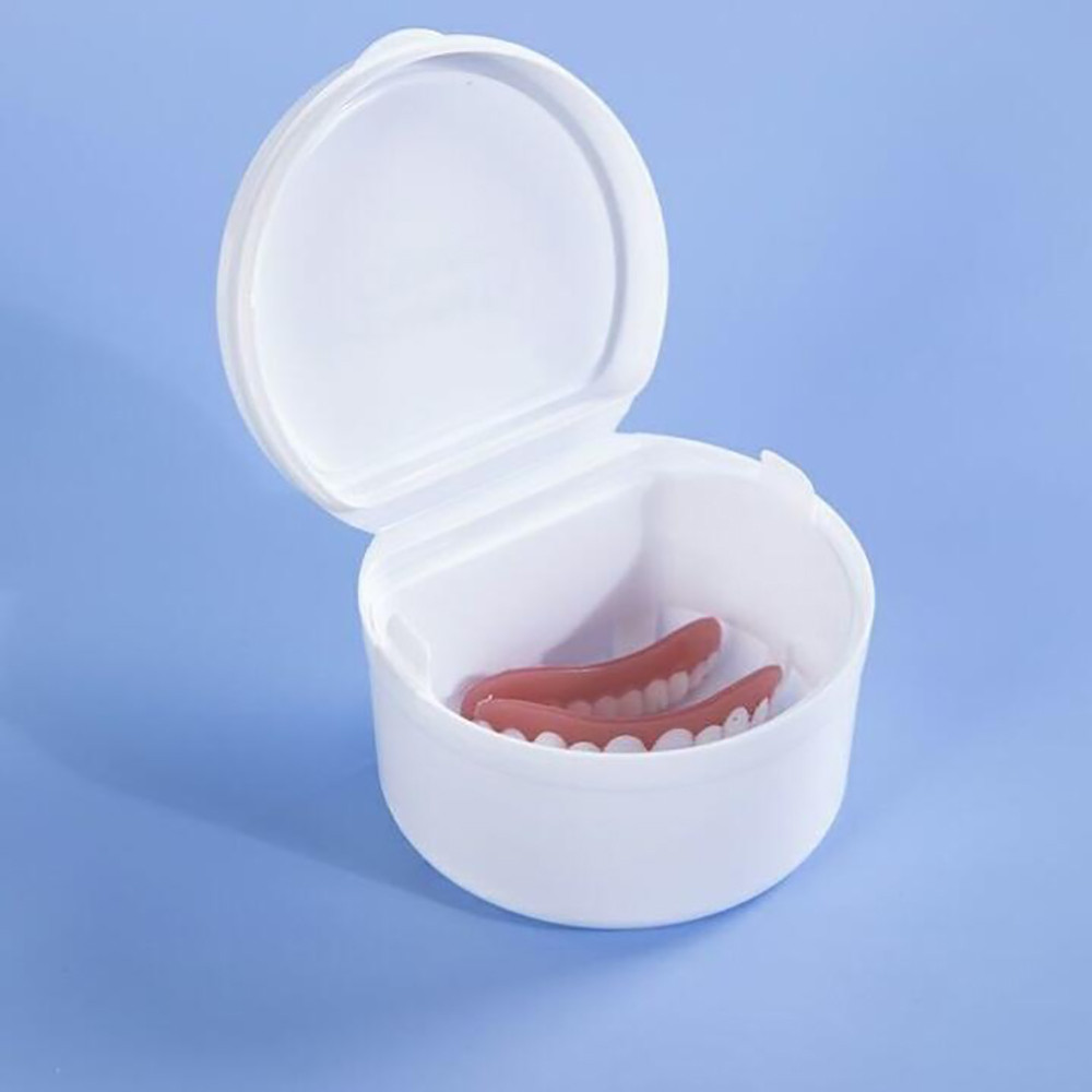 Denture Bath Box Cleaning Teeth Case Dental False Teeth Storage Box ...