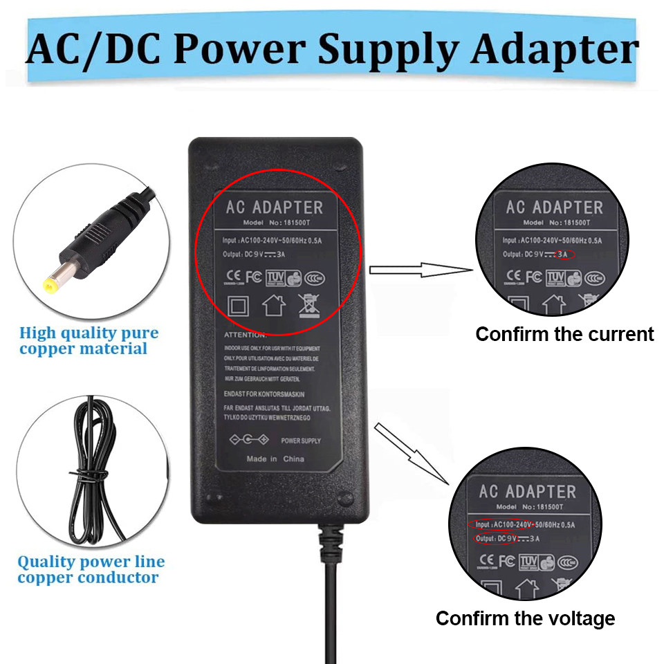 Transformateur D'alimentation 110V/220V Vers 18V AC 3A - Sortie 9V-0-9V, 3000mA, Pour Applications électroniques