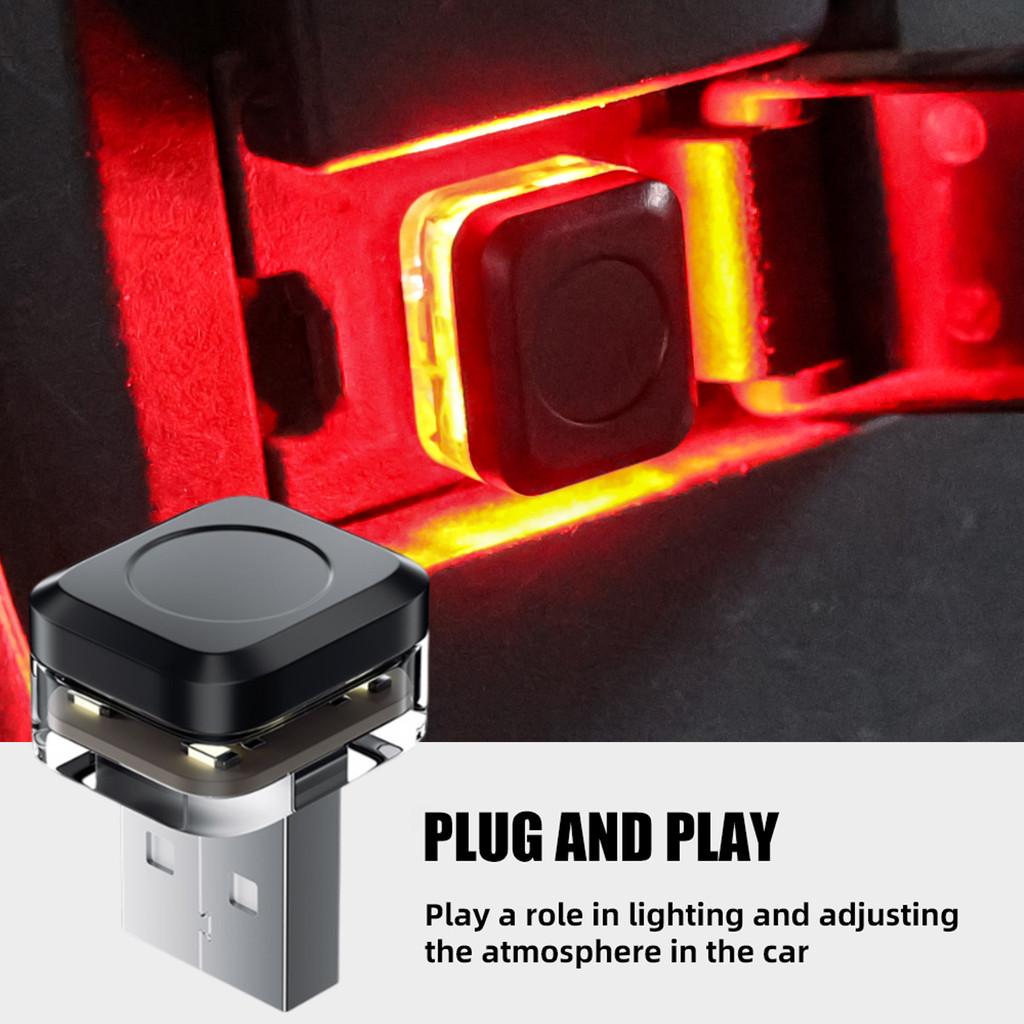 4Pcs USB Mini Car LED Ambient Light - Universal Interior Lighting ...
