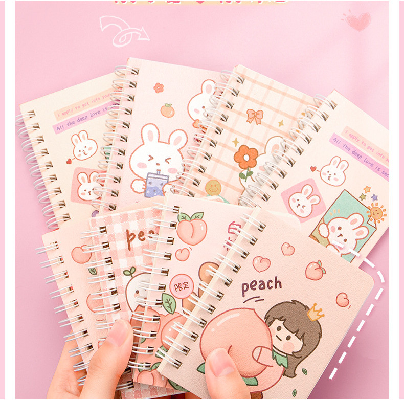 《1PC 160 PAGE 》Cute Cartoon Mini Notebook Portable Memo Note Book ...