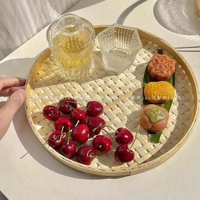 3/2/1 Layers Bamboo Tray Bakul Rotan Bertingkat Layer Fruit Basket ...
