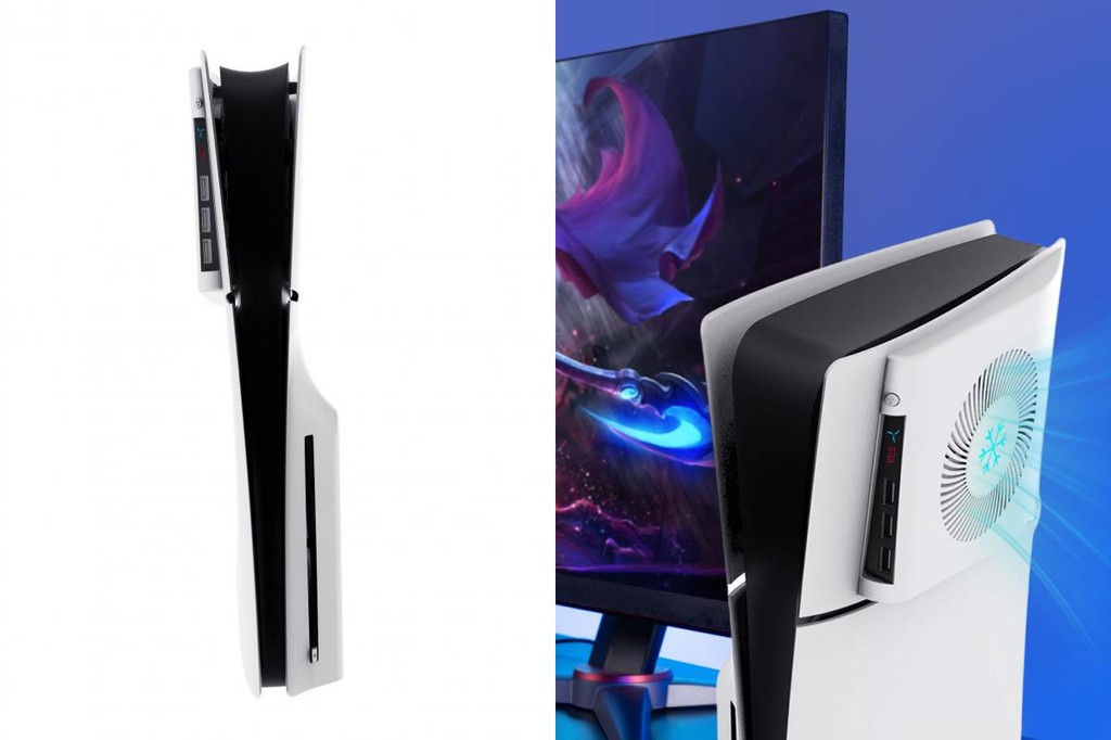 High Speed Console Fan Side-mounted Usb Hubs Ps5 Slim Cooling Fan with ...
