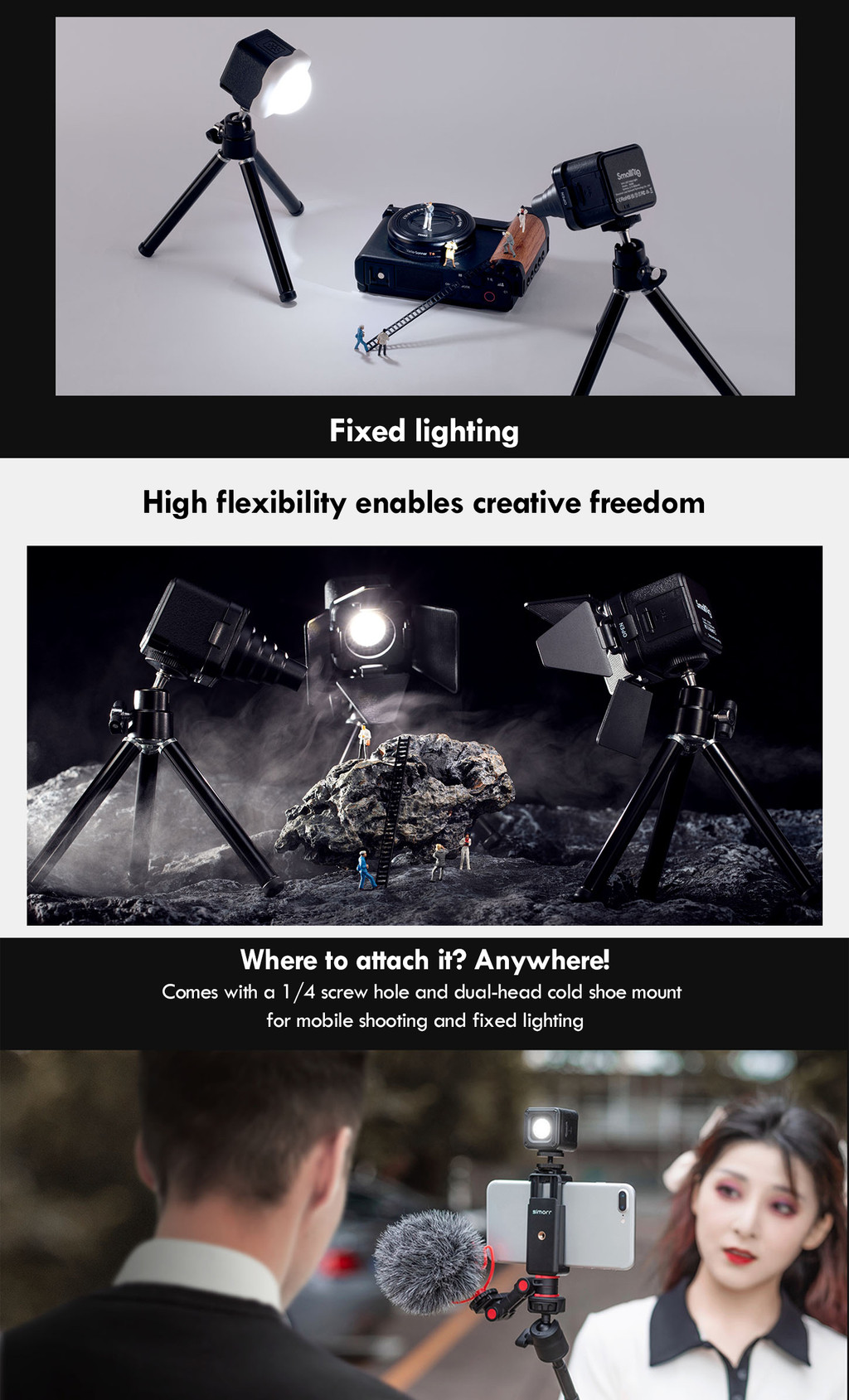 SmallRig RM01 Mini LED Video Light Kit [3469] | Shopee Malaysia