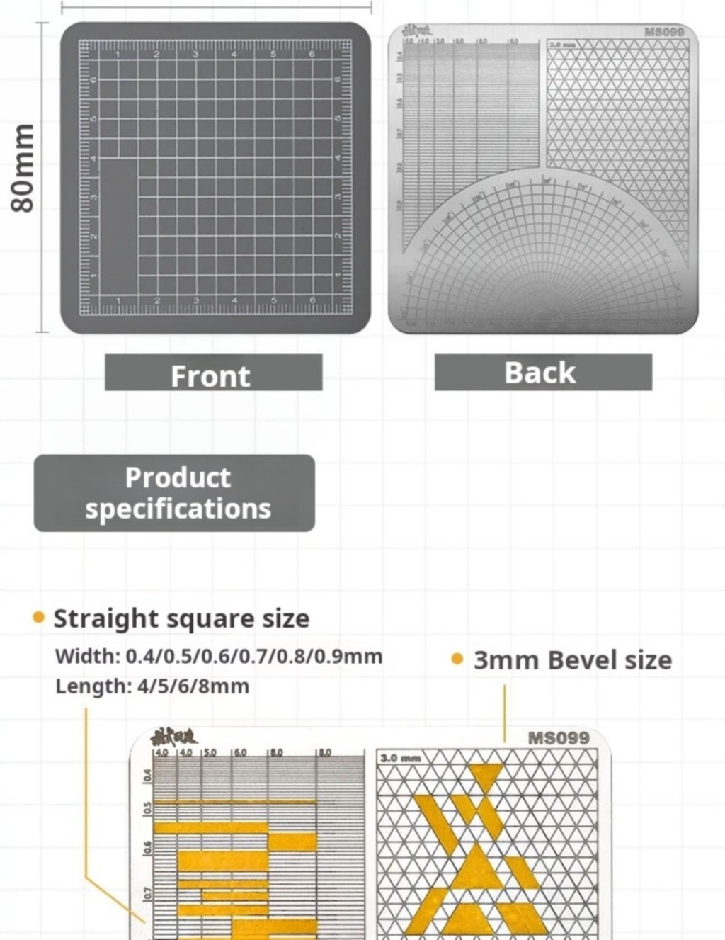 MSWZ MS099 Masking Tape Cutting Aux Board for Gundam Model Making Hobby ...