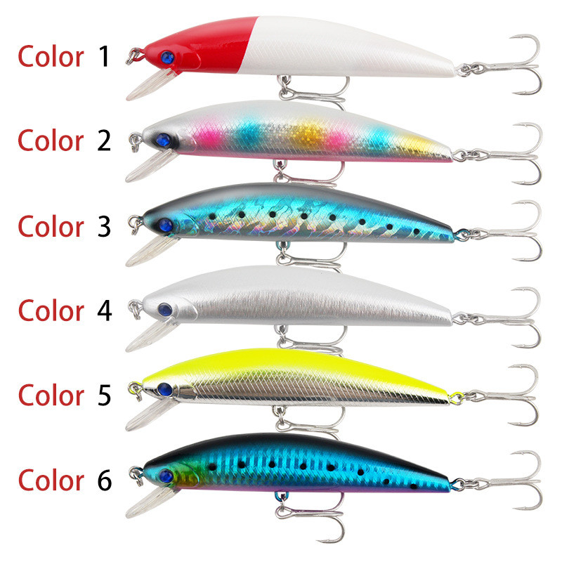 [TTFF] Lure Bait Colorful Six-Color Submerged Minnow 13cm41.2g ...