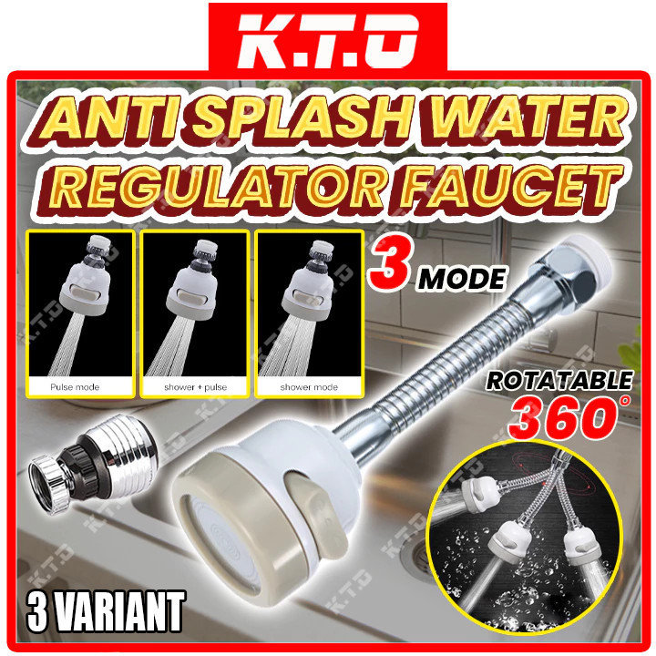 360° 3 Modes Faucet Tap Swivel Rotation Faucet Tap Nozzle Adaptor Water ...