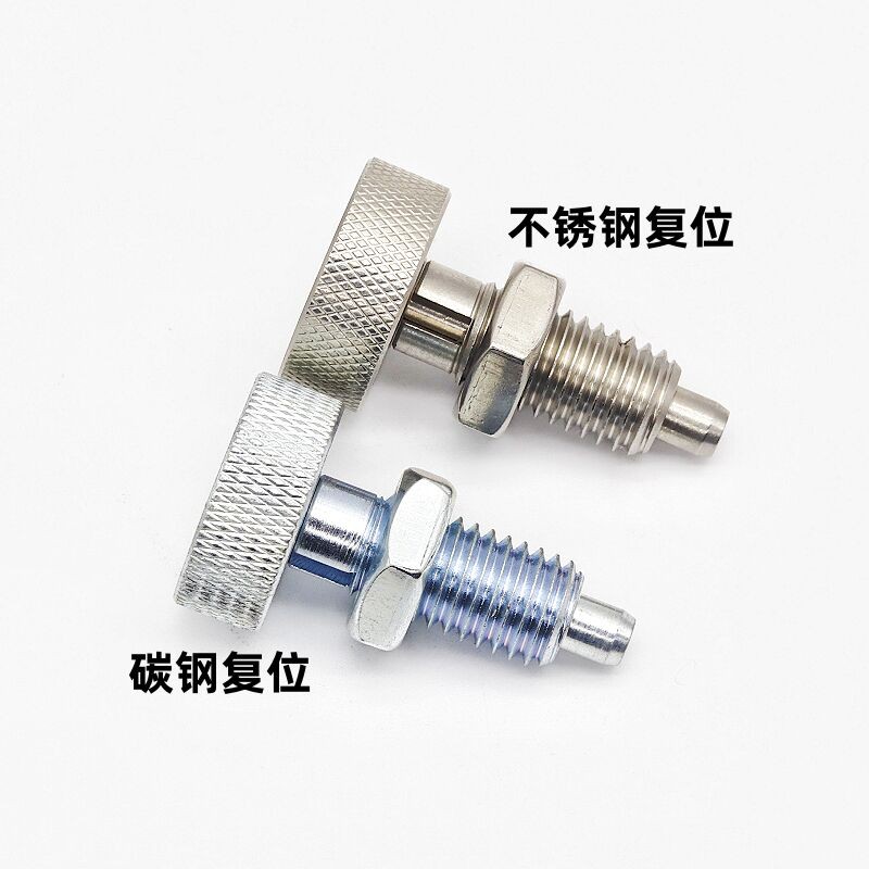 Self-locking Spring Pin M6 M8 M10 M12 All-Metal Knurled Knob Plug Quick ...