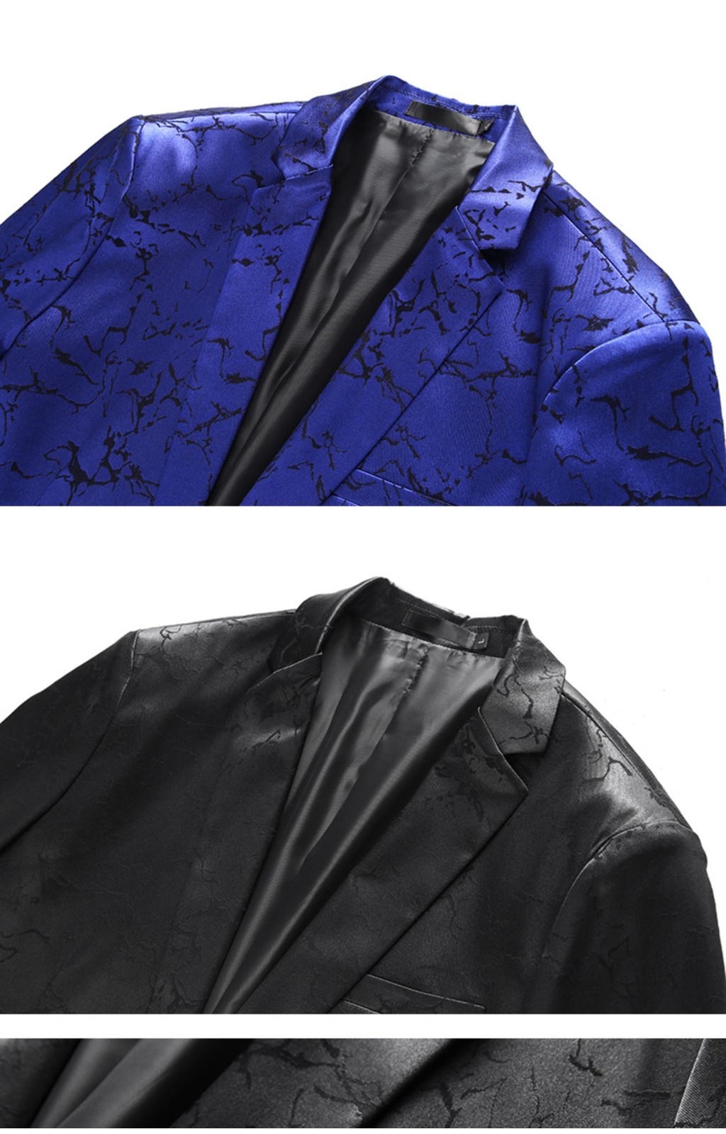 Mens Black Floral Paisley Tuxedo Blazer – Slim Fit Shawl Lapel Prom Wedding Dinner Jacket main image 0