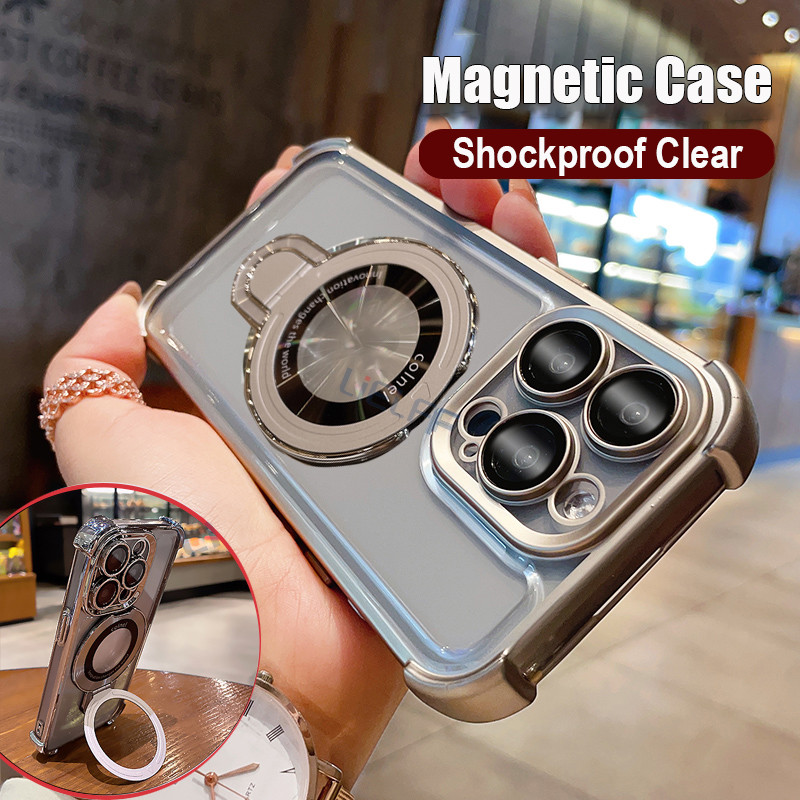 Magnetic Rotating Stand Case for IPhone 16 15 Pro Max 14 13 12 11 Pro ...