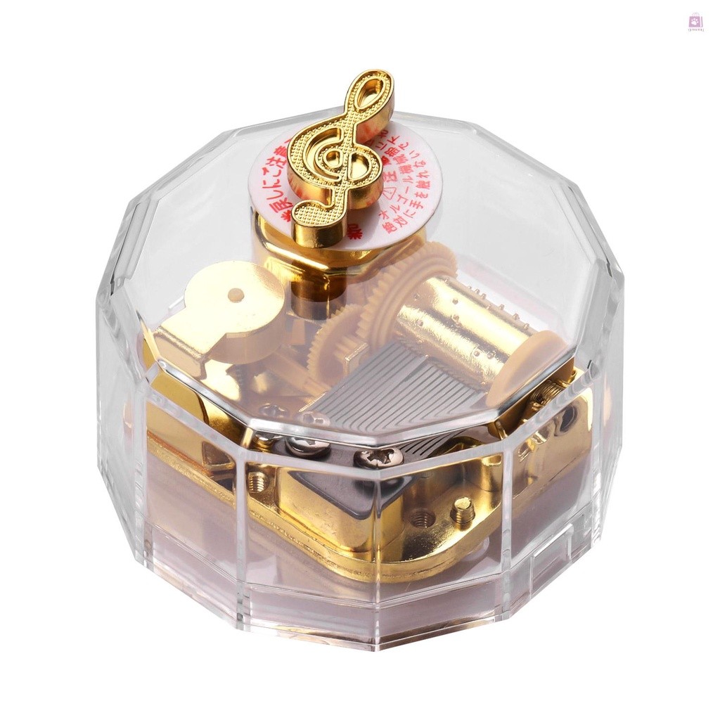 in stock Dodecagon Transparent Acrylic Musical Box Counterclockwise ...