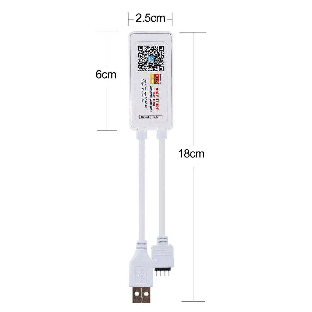 DC5-24V Tuya RGB WiFi LED Controller USB/DC Timer Modes For 2835 5050 ...