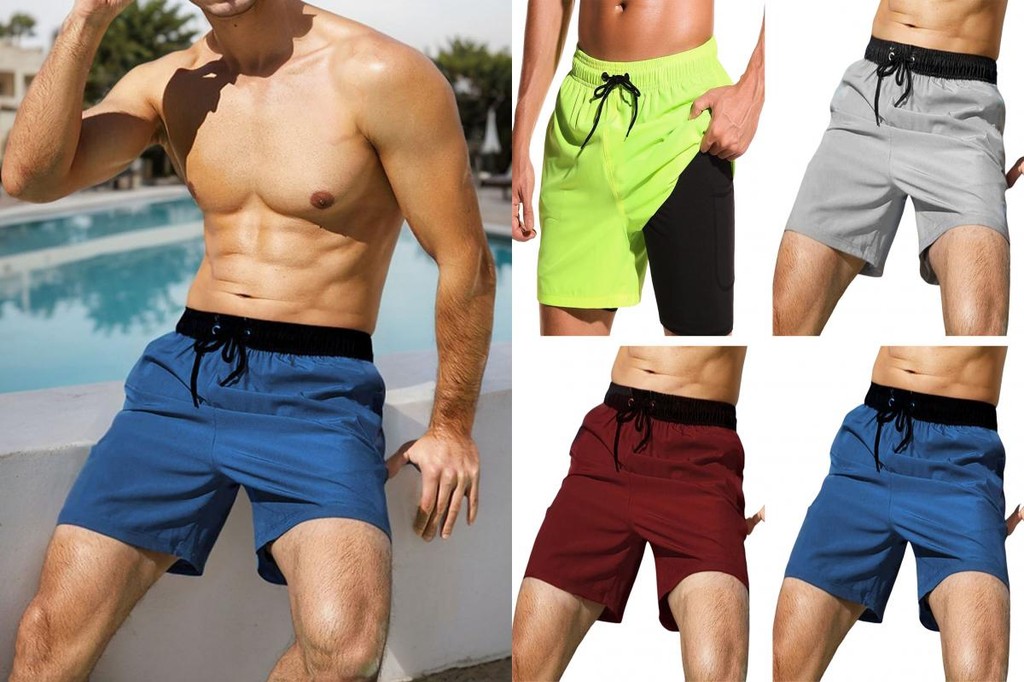 Yasumond Men's Athletic Shorts Pack - Quick Dry, Elastic Waistband With Drawstring, Lightweight Polyester, Multi-Color