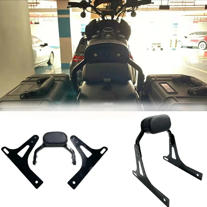 LOW short Medallion Style Sissy Bar Upright Black Passenger Backrest for Harley Davidson Softail Fat Boy Deluxe Heritage Dyna Street Bob Low Rider Sportster Iron 12 inch refer # 51851-09 or 52300024